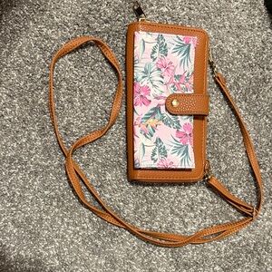 Floral Wallet with Strap